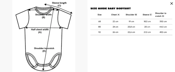 Size Guide Strampler