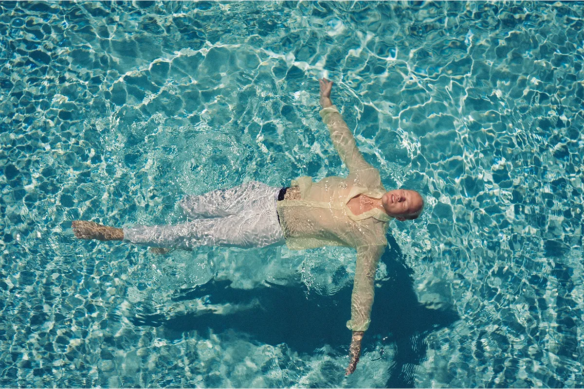 Max Langenhan im Wasser